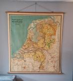 mooie grote vintage schoolkaart van nederland JB Wolters, Antiek en Kunst, Antiek | Schoolplaten, Ophalen