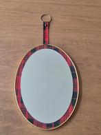 Vintage wandspiegel met geruite rand, Minder dan 50 cm, Ophalen of Verzenden, Zo goed als nieuw, Minder dan 100 cm