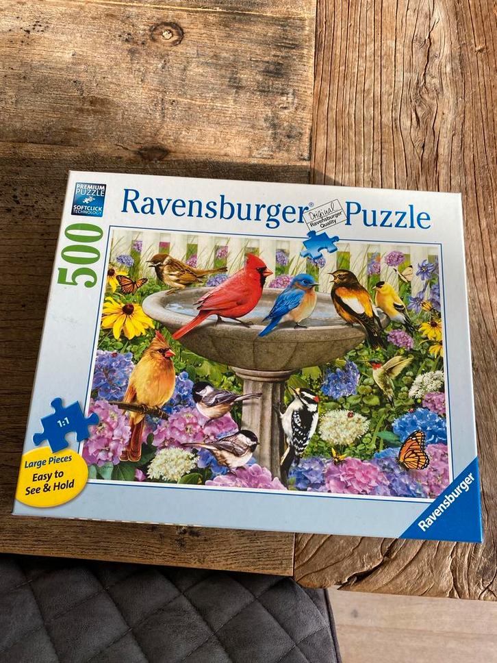 Vogel Puzzel - 500 Stukjes - Grote Stukken, Hobby en Vrije tijd, Denksport en Puzzels, Zo goed als nieuw, Legpuzzel, 500 t/m 1500 stukjes