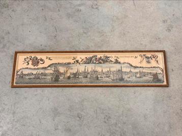 Schilderij kopergravure in kleur Amsterdam gravure beschikbaar voor biedingen