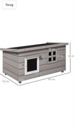 Pawhut Kattenhuis voor buiten en binnen, Dieren en Toebehoren, Ophalen, Gebruikt, 75 tot 110 cm