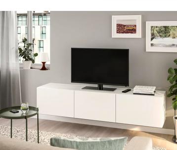 TV stand 180 cm - IKEA besta- glossy white - afbeelding 5
