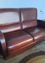 Mooie leren tweezitsbank te koop, Gebruikt, Klassiek, Tweepersoons, Leer