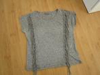 Vero Moda - grijs gemeleerd shirt met franjes maat L, Kleding | Dames, T-shirts, Vero Moda, Maat 42/44 (L), Ophalen of Verzenden