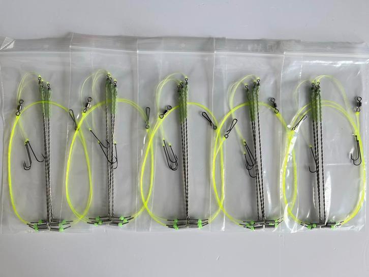 5 stuks skelter boom onderlijnen WIJTING SCHAR PLATVIS, Watersport en Boten, Hengelsport | Zeevissen, Nieuw, Haak, Ophalen of Verzenden