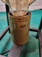 tafelamp zwart metaal vierkant lm designe, Huis en Inrichting, Lampen | Tafellampen, Ophalen of Verzenden, 'T Olde Gre-j, Info@toldegrej.nl