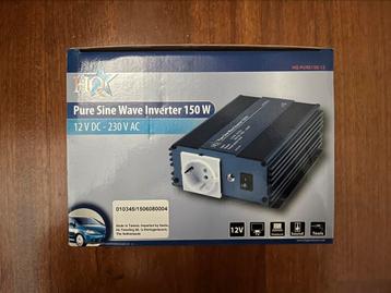 (Nieuw) 150 W zuivere sinus omvormer | 12 V DC - 230 V AC beschikbaar voor biedingen