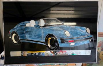 Uniek Porsche 911 Speedster wandpaneel – vintage uniek  beschikbaar voor biedingen