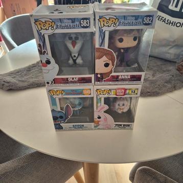 Funko Pops - Olaf, Anna, Stitch, Fun Bun beschikbaar voor biedingen
