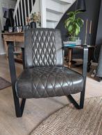 Grijze kunstleren stoel, afkomstig van Intratuin, Overige materialen, Modern, 75 tot 100 cm, Zo goed als nieuw