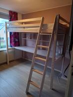 Hoogslaper met bureau, Huis en Inrichting, Slaapkamer | Stapelbedden en Hoogslapers, Ophalen, Gebruikt, Eenpersoons, Hoogslaper