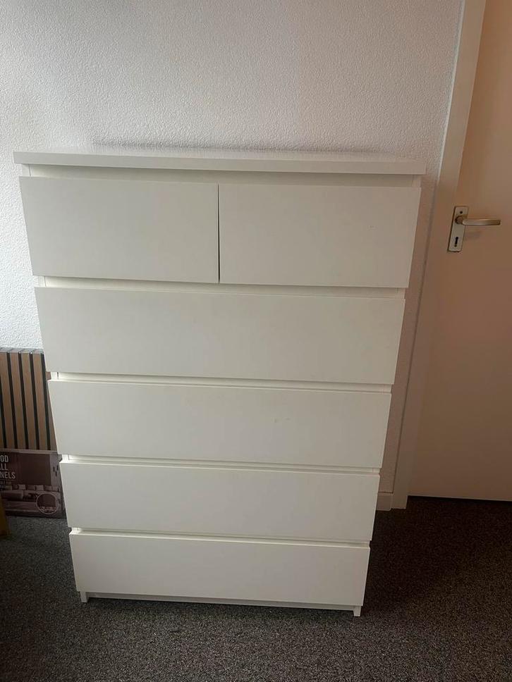 IKEA malm ladekast wit, Huis en Inrichting, Kasten | Ladekasten, Zo goed als nieuw, 100 tot 150 cm, 50 tot 100 cm, 25 tot 50 cm