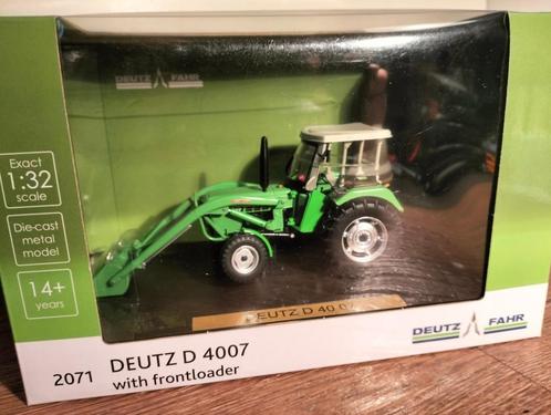 Te koop Deutz D 4007 A Fritzmeier en voorlader Gelimiteerd, Hobby en Vrije tijd, Modelauto's | 1:32, Nieuw, Tractor of Landbouw