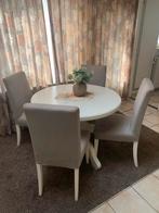 Eiken eethoek te koop, Ophalen, Zo goed als nieuw, 4 tot 6 stoelen