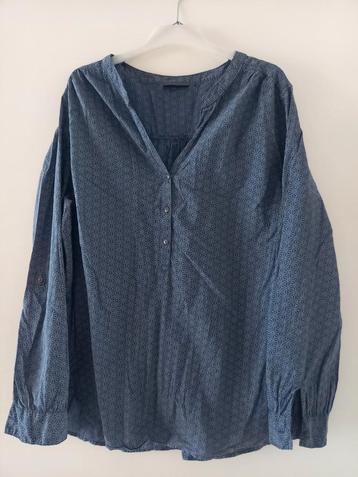 Blauw grijze blouse met leuk patroon maat 42 beschikbaar voor biedingen