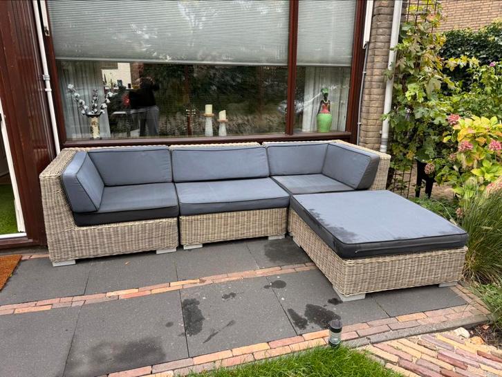 SVG outdoor loungeset, Tuin en Terras, Tuinsets en Loungesets, Gebruikt, Loungeset, Rotan, 4 zitplaatsen, Bank, Ophalen
