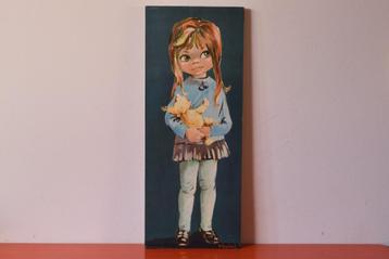 Groot retro vintage Betty Raphael schilderij / reproductie beschikbaar voor biedingen