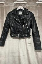 Bikers jas leather look berskha  xs, Ophalen of Verzenden, Zo goed als nieuw, Maat 34 (XS) of kleiner, Zwart