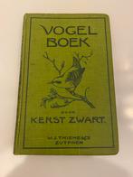 Oude Prent Vogels Kerst Zwart., Antiek en Kunst, Antiek | Schoolplaten, Ophalen of Verzenden, Natuur en Biologie