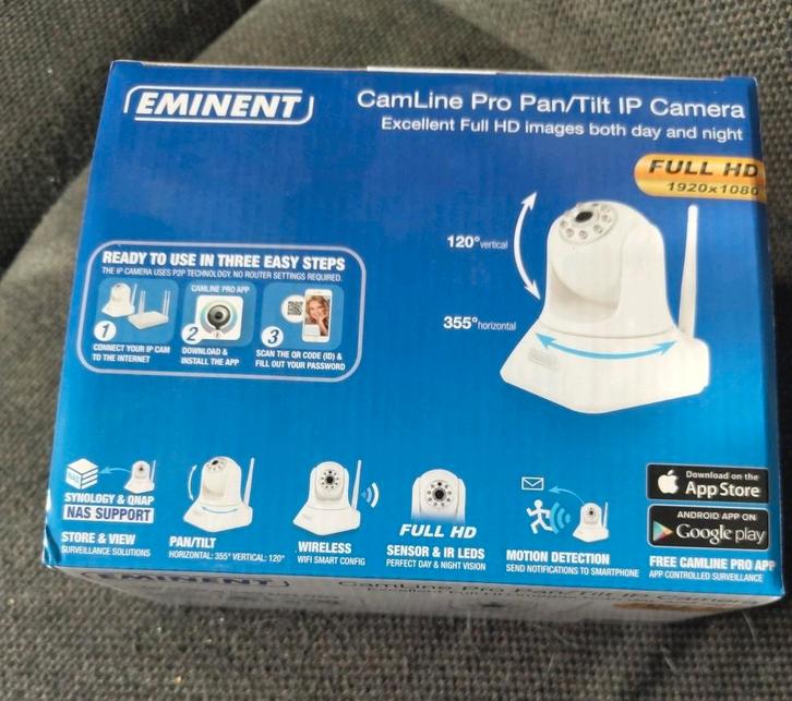 Eminent CamLine Pro Pan/Tilt IP Camera, Audio, Tv en Foto, Videobewaking, Gebruikt, Binnencamera, Ophalen of Verzenden