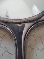 Antieke zware verzilverde hand spiegel kaptafel spiegel, Ophalen of Verzenden