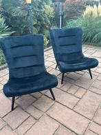 2 Zwarte Lounge Stoelen Xenos - Zo Goed Als Nieuw, Huis en Inrichting, Fauteuils, Ophalen, Lounge, 75 tot 100 cm, Zo goed als nieuw