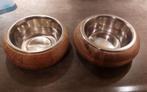 2 x Designed by Lotte, Houten roestvrijstalen voerbak 650ml, Ophalen of Verzenden, Hond