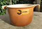 LE CREUSET La Mama sauspan curry fondue. 16 cm Met sticker!, Kookpan of Snelkookpan, Gebruikt, Gietijzer, Ophalen of Verzenden