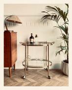 Vintage Dranken Trolley - Serveerwagen (Frankrijk jaren 50), Huis en Inrichting, Tafels | Bijzettafels, Minder dan 55 cm, Gebruikt