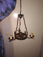 Ouderwetse wagenwiel hanglamp, Ophalen, Gebruikt, Metaal, Western