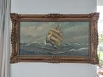 Schilderij met zeilschip, Antiek en Kunst, Ophalen of Verzenden