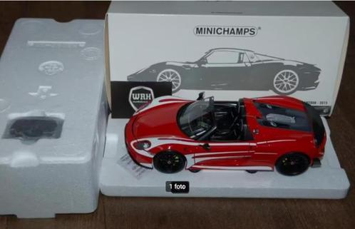 SALE 1:18 PORSCHE 918 SPYDER 2015 red Minichamps in doos WRH, Hobby en Vrije tijd, Modelauto's | 1:18, Zo goed als nieuw, Auto