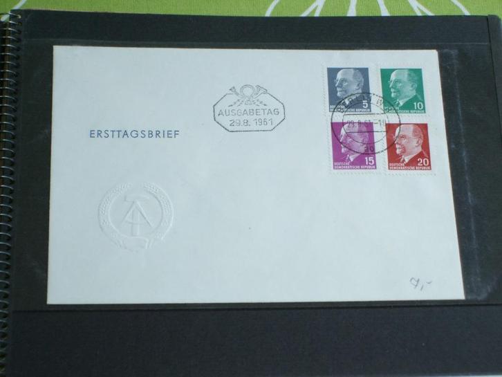 DDR 1e dag enveloppen van 29-08-55 - 19-10-1961 (1e album), Postzegels en Munten, Postzegels | Eerstedagenveloppen, Onbeschreven