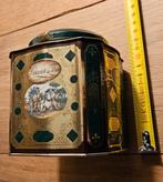 DE Pickwick groen gouden theeblik vintage gaaf 9,5x9,5x11cm!, Verzamelen, Blikken, Ophalen of Verzenden, Zo goed als nieuw, Thee