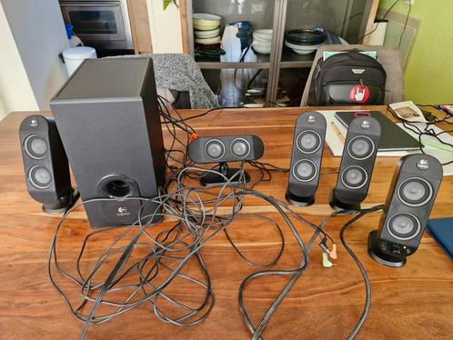 Logitech X-530 5.1 speakerset, Computers en Software, Pc speakers, Zo goed als nieuw, Ophalen of Verzenden
