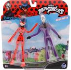 Miraculous: Bend-Ems Figuren 2-Pack: Ladybug + Hawk Moth, ., Jongen of Meisje, Nieuw, Ophalen of Verzenden