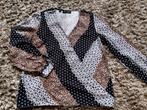 Blouse met panterprint bloemen en stippen maat 38, Maat 38/40 (M), Bonprix, Bruin, Ophalen of Verzenden