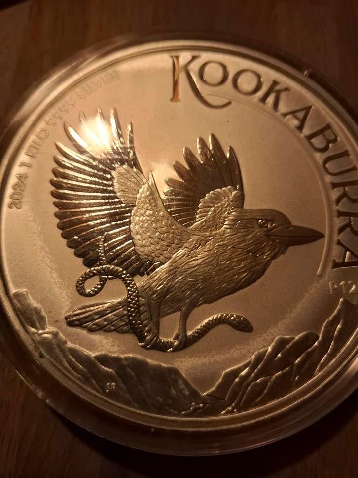Kookaburra 1 Kilo Zilveren Munt - Perth Mint 2019 - 22 - 24, Postzegels en Munten, Edelmetalen en Baren, Zilver, Ophalen of Verzenden
