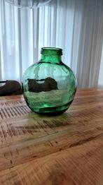 Grote, groene vaas, Huis en Inrichting, Ophalen of Verzenden, Minder dan 50 cm, Groen, Glas