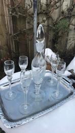 Murano likeur glaasjes met gedraaide steel, Ophalen of Verzenden