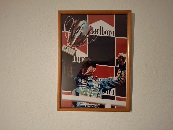 Jos Verstappen Benetton B194 1994 foto 3e plek GP Hongarije, Verzamelen, Automerken, Motoren en Formule 1, Zo goed als nieuw, Formule 1