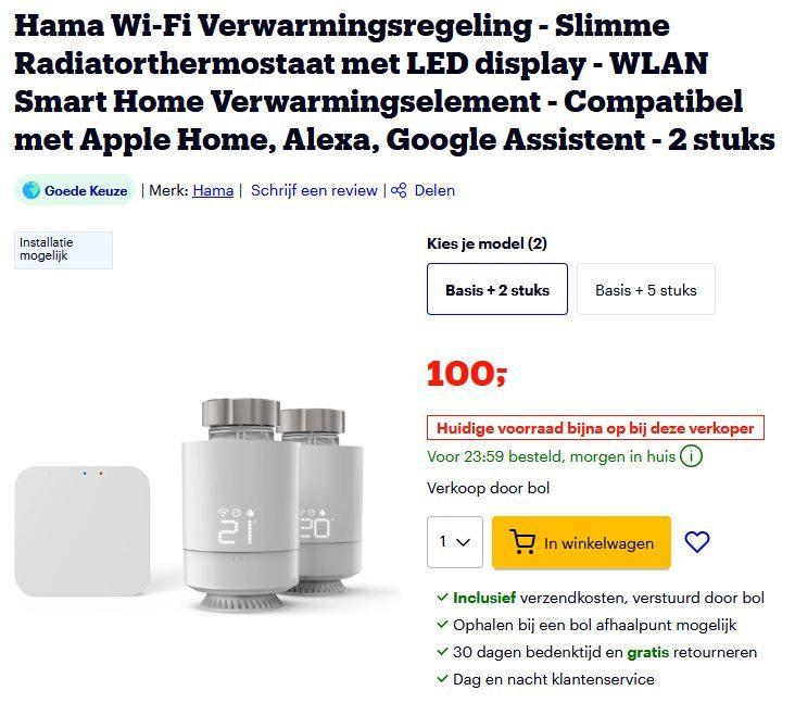 Hama Wifi Verwarmingsregeling., Ophalen of Verzenden, Zo goed als nieuw