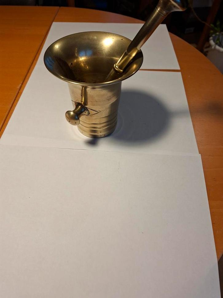 Antieke Geelkoperen Apotheek Vijzel, Antiek en Kunst, Antiek | Koper en Brons, Koper, Ophalen of Verzenden