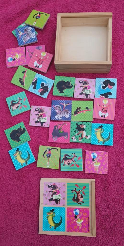 Houten memory/lotto. Thema circus., Kinderen en Baby's, Speelgoed | Overig, Gebruikt, Jongen of Meisje, Ophalen of Verzenden
