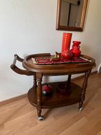 Retro vintage houten serveerwagen / barwagen(met spiegel), Ophalen
