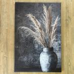 Canvas schilderij - Vaas met pampasgras 60x90 cm, Oorspronkelijke maker, Nieuw, Ophalen of Verzenden, Print