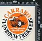 Sticker: Carraro Tuinbouwtrekkers (2), Ophalen of Verzenden, Zo goed als nieuw, Bedrijf of Vereniging
