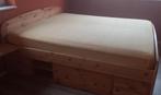 2 persoons ledikant Massief houten grenen.br 180,lengte 200, Huis en Inrichting, Slaapkamer | Bedden, Ophalen, Gebruikt, Overige kleuren