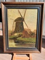 Molen in Hollands Landschap, Antiek en Kunst, Kunst | Schilderijen | Klassiek, Ophalen of Verzenden