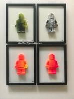 3D Lego pop man in lijstje Pop art neon schilderij Epoxy Art, Ophalen